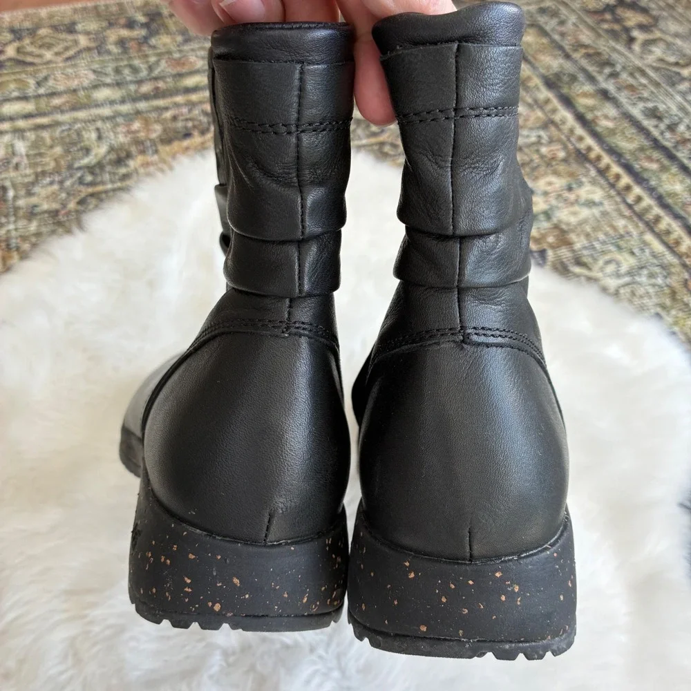 Teva Leather Womens Capistrano Comfort Ankle Bootie Zip Up Boot Black Size 10‎